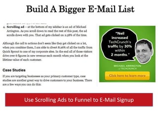 Build A Bigger E-Mail List




   Ask For E-Mail Signup in the Comments
Ask For E-Mail Signup in the Comments
 