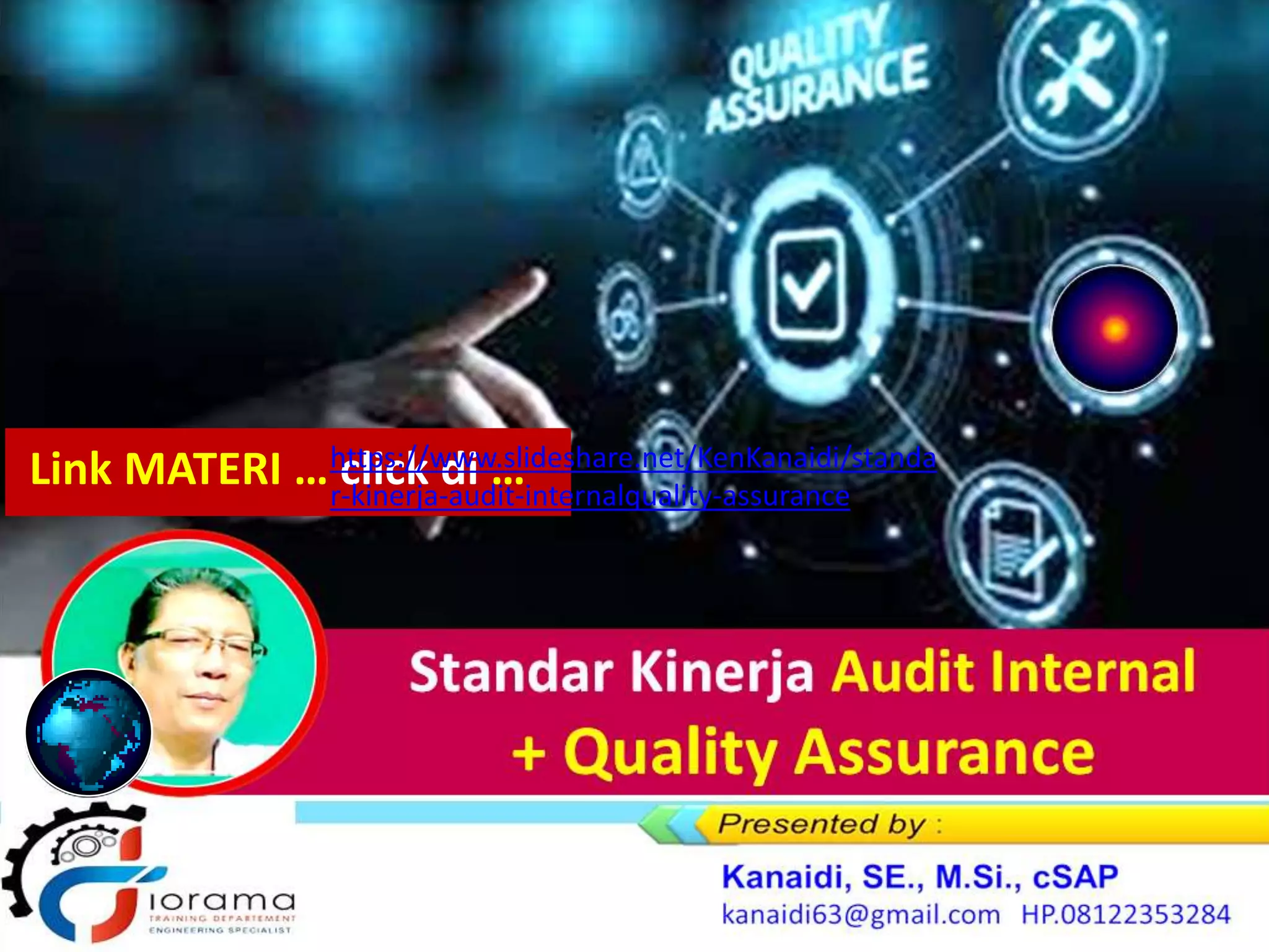 Link-Link MATERI Training_QUALITY ASSURANCE for Internal Audit | PPTX