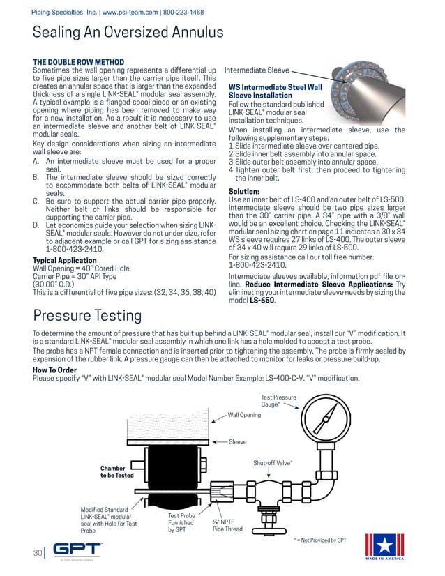 LinkSeal Modular Seals, CenturyLine Sleeves, CellCast Disks