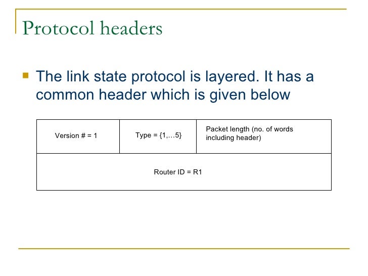 Link state protocol