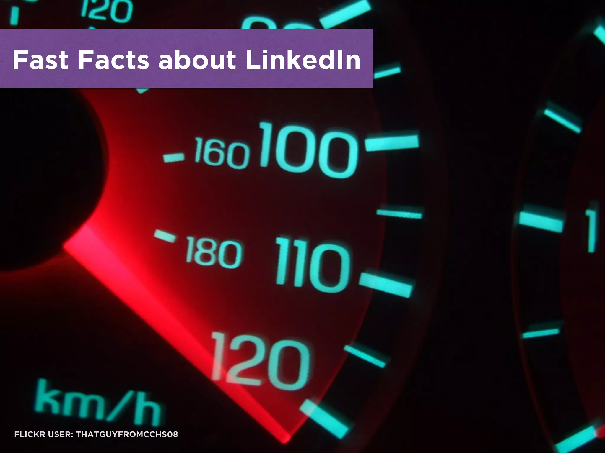 Fast Facts about LinkedIn
FLICKR USER: THATGUYFROMCCHS08
 