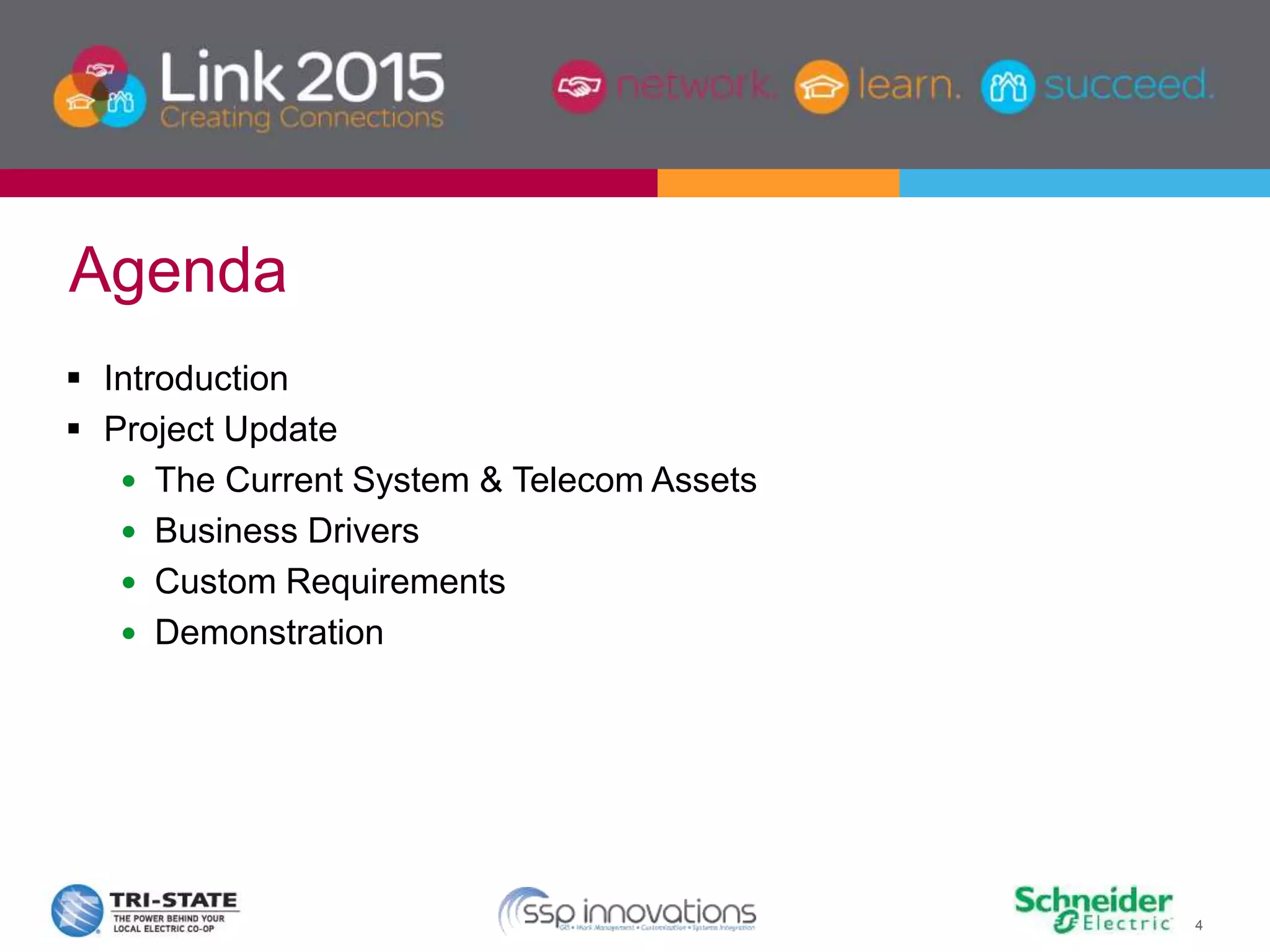 4
 Introduction
 Project Update
 The Current System & Telecom Assets
 Business Drivers
 Custom Requirements
 Demonstration
Agenda
 