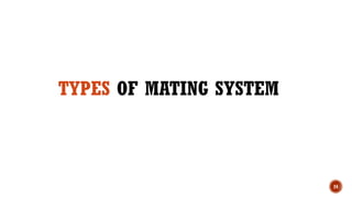24
TYPES OF MATING SYSTEM
 