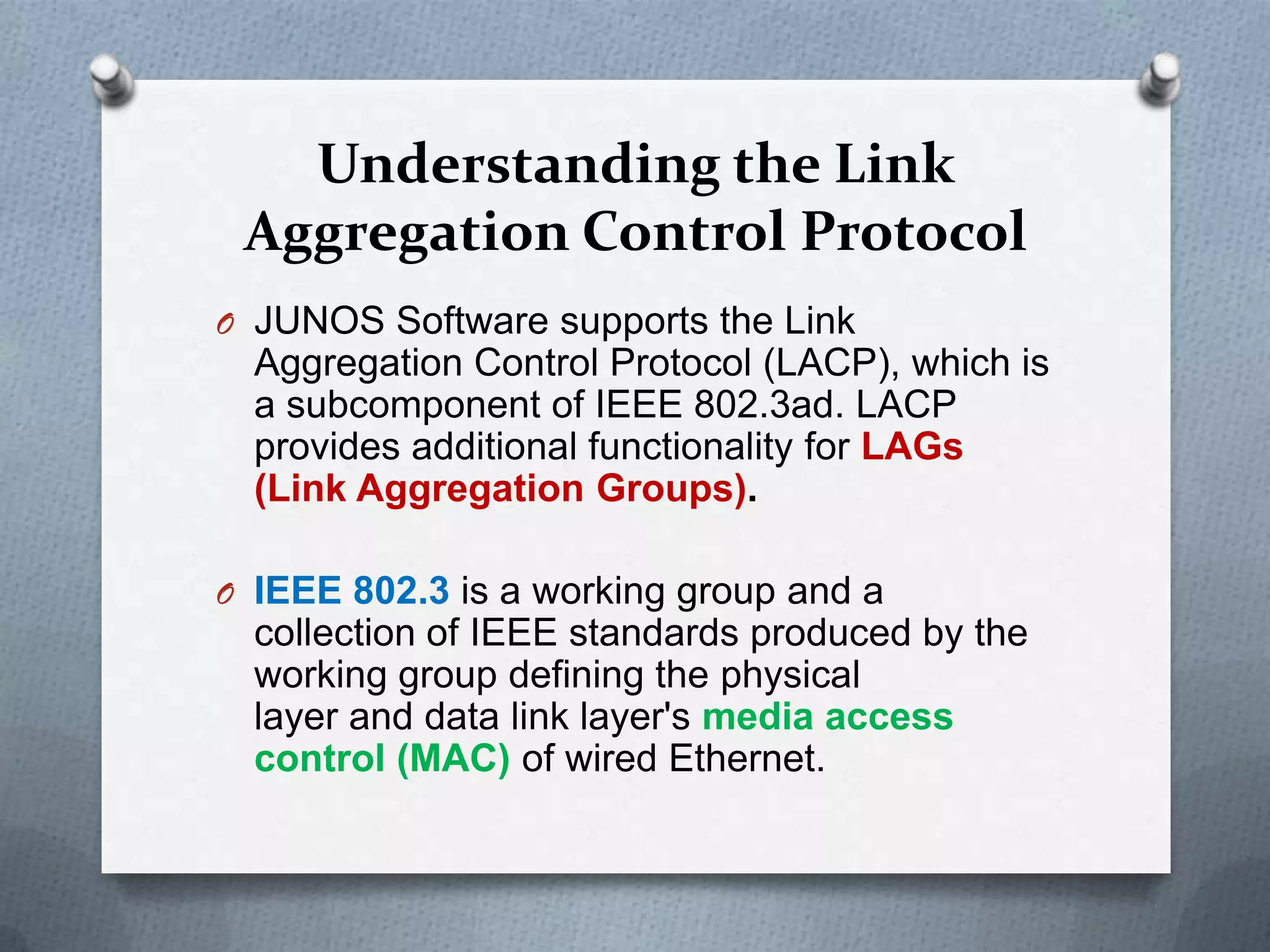 Link Aggregation Control Protocol | PPTX
