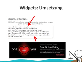 Widgets: Umsetzung
 