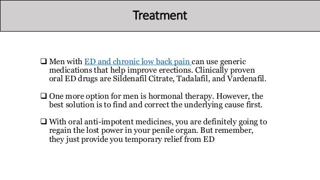 Viagra and lower back pain
