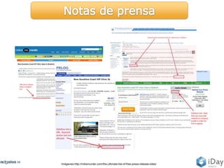 Imágenes:http://mikemunter.com/the-ultimate-list-of-free-press-release-sites/
 