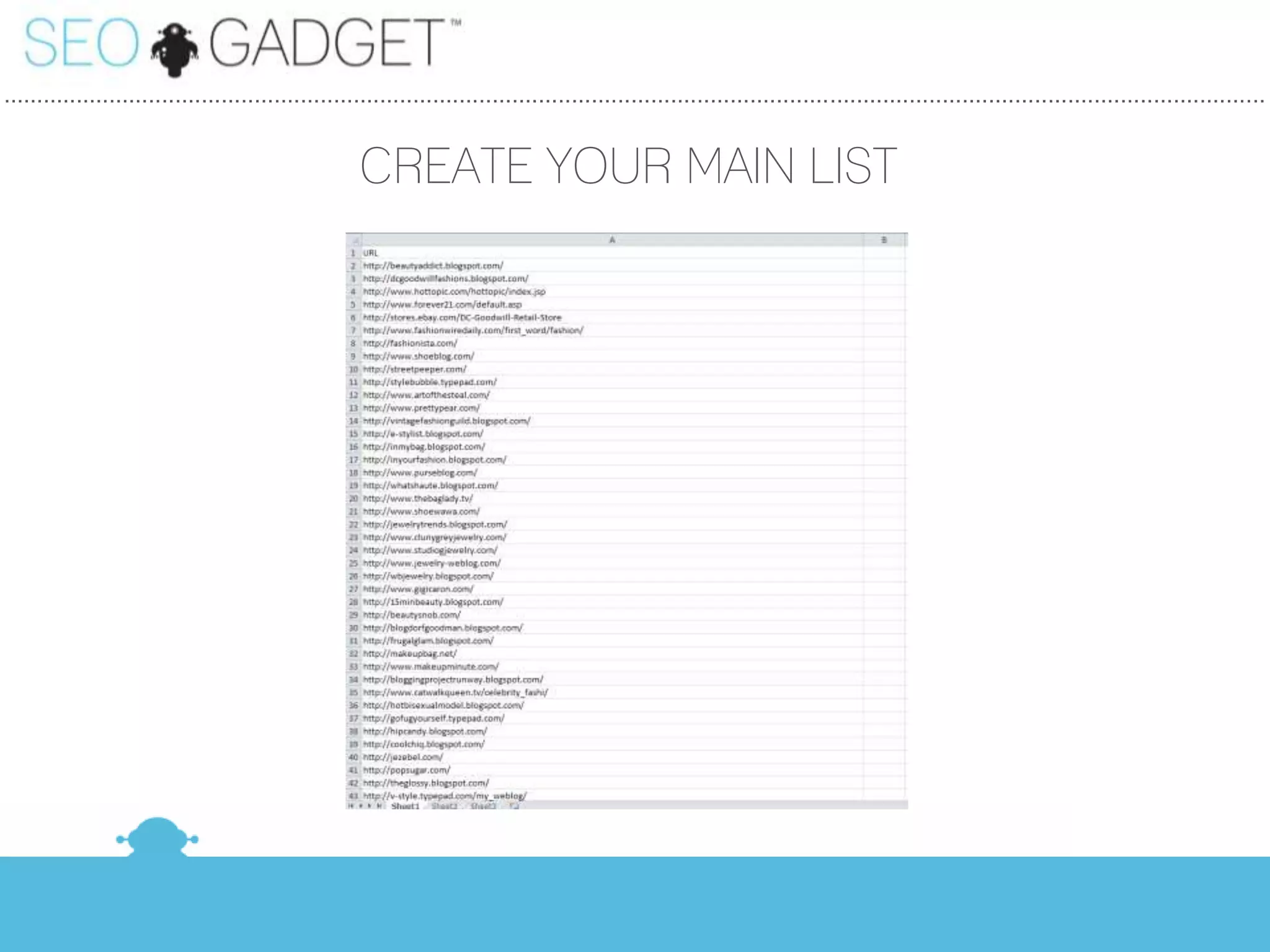 ...............................................................................................................................................................................................


                                                     CREATE YOUR MAIN LIST
 
