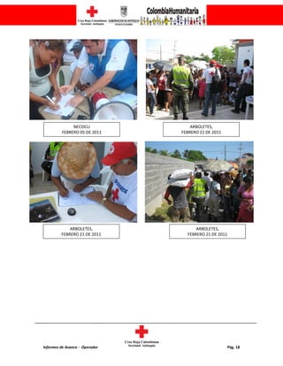 ___________________________________________________________________________________________________________
Informes de Avance - Operador Pág. 18
ARBOLETES,
FEBRERO 21 DE 2011
ARBOLETES,
FEBRERO 21 DE 2011
ARBOLETES,
FEBRERO 21 DE 2011
NECOCLI
FEBRERO 05 DE 2011
 