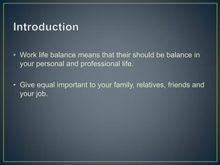 Work life balance | PPT