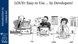 Introduction
to
Linked
Art
@azaroth42
robert.
sanderson
@yale.edu
LOUD: Easy to Use … by Developers!
 