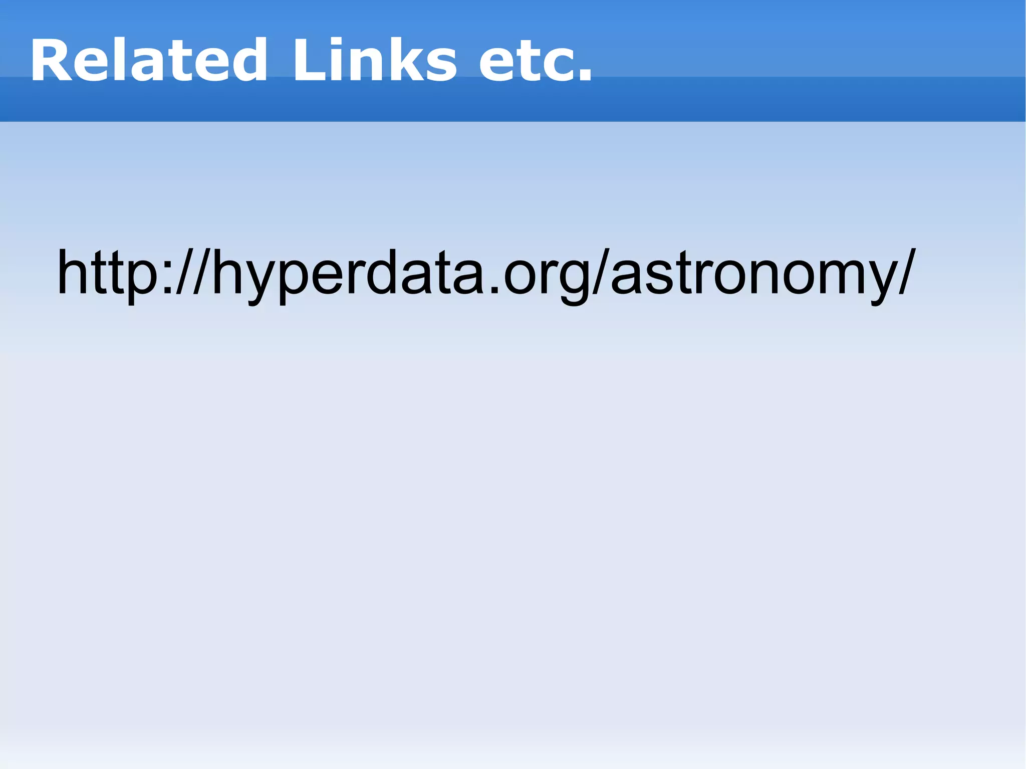http://hyperdata.org/astronomy/ Related Links etc. 