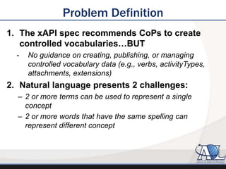 xAPI Vocabulary - Improving Semantic Interoperability of Controlled ...