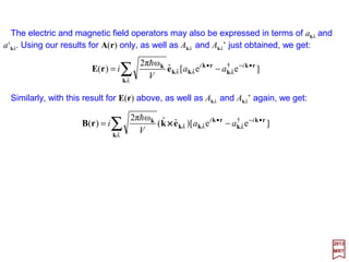 It frequently happens that the perturbation potential taken between two states is zero
unless the two states are the same. That is to say, V ′jm =δjmV jj . For example, this would
occur if the perturbating potential were independent of angle, with the original wave
functions being for a spherical symmetric potential. In this case the orthogonality of the
spherical harmonics Yl
ml would result in V ′jm =δjmV ′jj . Our last determinant then becomes
diagonal and we will call this the secular determinant:
2017
MRT
with the particularly simple form:
0)())(( 2211 =′−′′−′′−′ EVEVEV nnL
102
0
)(00
0)(0
00)(
22
11
=
′−′
′−′
′−′
EV
EV
EV
nnL
MOMM
L
L
whose solutions are E ′=V ′11,V ′22,…,V ′nn for a level of a n-fold degeneracy. (N.B., With
the V ′jj being given by where V ′jj =∫ψ 0
j
*V ′ψ0
j
* dτ , is essentially the same result as that
obtained with nondegenerate perturbation theory – i.e., E′i =∫ψ 0
i
*V ′ψ 0
i
* dτ – with the
difference that in degenerate perturbation theory the perturbation energy V ′ must be
evaluated for not just one eigenfunction belonging to E 0, but between all eigenfunctions
in the same energy level E 0).
 