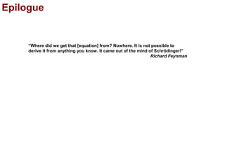 The total Hamiltonian H=HRadiation +HAtomic +HInteraction may now be written as:
where:
∑∑∑∑ •−+•−
•=•=
k
rk
kk
rk
k
kpkekpke
r
i
rr
r
i
rr a
Vm
e
Ha
Vm
e
H e)(])(ˆ[
ω
2π
e)(])(ˆ[
ω
2π †)(
1
)(
1
hh
and
)(
1
)(
1
†
1 ]e)(e)(][)(ˆ[
ω
2π
+−
•−•
+=
+•= ∑∑
HH
aa
Vm
e
H
r
i
r
i
rr
k
rkrk
k
kkpke
h
With the use of the vector potential obtain A(r)=ΣkΣr êr (k){Ar (k)exp[i(k•r−ωkt)]+
Ar
*(k)exp[−i(k•r−ωkt)]} earlier:
in which H0 contains HRadiation and HAtomic and HInteraction is given by the expression derived
above.
We now assume that HInteraction can be regarded as a perturbation on H0 although, as in
previous cases, the justification is not apparent until the calculations have been
completed. We shall concentrate on the term, H1, of the perturbed Hamiltonian:
nInteractio0 HHH +=
Ap•=
cm
e
H1
which is most often the dominant term in electromagnetic interactions.
2017
MRT
166
 