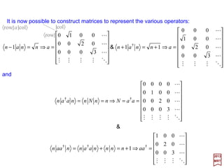 Since the ψ 0
i s are orthonormal, all but one term in the summation is zero, and this last
equation becomes:
2017
MRT
If k=i, E0
i −E0
k =0 and the shift in energy, E′i, due to the perturbation is:
00
0*0
ik
ik
ki
EE
dV
a
−
′
=
∫ τψψ
86
0)( 0*00*000
=′−′+− ∫∫ τψψτψψ dEdVaEE ikiikkiik
iVi
dVE iii
′≡
′=′
∫ τψψ 0*0
where 〈i |V ′|i〉 spell out the diagonal matrix elements (i.e., coefficients). If k≠i, the third
term is zero and the aik are given by:
aii is not given by this last result but we already know its value; aii =1 approximately since
ψ i ~ψ 0
i :
11 22
=−= ∑≠ij
jiii aa
up to and including terms of first order in the perturbation.
 