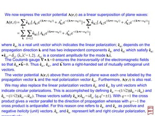 We can now evaluate the potential energy of interaction between the distribution of
charge density exp(−ρ1) and exp(−ρ2). The potential energy per unit volume of a charge
density exp(−ρ2) at a point ρ2 is given by (4πρ2)[2−(ρ2 +2)exp(−ρ2)]exp(−ρ2). Hence, the
second shell of charge 4πρ2
2exp(−ρ2)dρ2 has a potential energy of:
2017
MRT
91
])2(e2[
eπ)4(
2
2
2
2
2
2
2
2
+−







 −
−
ρ
ρ
ρρ ρ
ρ
d
The total electrostatic potential of the sphere of charge density exp(−ρ2) due to the
sphere with charge density exp(−ρ1) is the integral over ρ2 of this last expression:
2
0
222
2
π)4(
4
5
])2(e2[eπ)4( 22
=+−∫
∞
−−
ρρρ ρρ
d
Therefore our monster integral yields a result of:
2
4
e
0
2
1
24
5
24
5
h
eZm
a
eZ
E ==′
and from Ei =−(meZ2e4/2h2)(1/n1
2 +1/n2
2)+ ∫ψ 1
0*
(1,0)ψ 2
0*
(1,0)(e2/r12)ψ 1
0
(1,0)ψ 2
0
(1,0)dτ above:






−−= ZZ
em
E
4
5
2
2
2
2
4
e
1
h
where mee4/2h2 is the ground state energy of the Hydrogen atom and 2Z 2 times this is
the unperturbed ground state energy of the two Helium electrons.
 