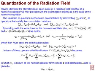 The spin wave function will be a bit more complicated because the separate spin
angular momenta can add vectorially just as the orbital and spin angular momenta do in
the case of the two-electron atom. Instead of having J=L+S, here S=s1 ++++s2 so that S=0
or 1. The magnitude of S will of course be √[S(S+1)]h.
2017
MRT
For S=0, ms =0 and we have just a single state while for S=1, ms =+1, 0, −1 and a triplet
spin state results. This corresponds to the three possible orientations with respect to
some preferred (i.e., z) direction in space and is equivalent to saying that we can start
with the following four spin combinations: ξξξξa(½)ξξξξb(½), ξξξξa(−½)ξξξξb(−½), ξξξξa(½)ξξξξb(−½), and
ξξξξa(−½)ξξξξb(½) to construct four symmetric and antisymmetric combinations:
tripletsymmetric
singletricantisymmet
-
)½()½(
)]½()½()½()½([
2
1
)½()½(
1
0
1
1
1
1
-)]½()½()½()½([
2
1
00






−−
−+−
−
+
−−−
ba
baba
ba
baba
smS
ξξ
ξξξξ
ξξ
ξξξξ
96
 