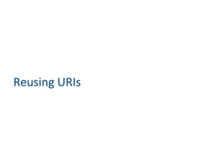 Reusing URIs
 