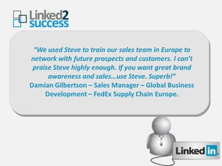 Linked2 success client testimonials