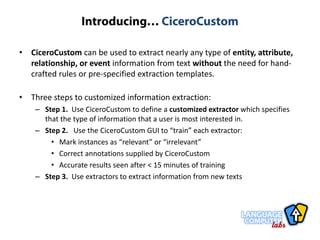 Language Computer Corporation:  Text Extraction Profile