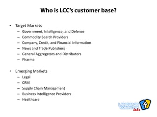 Language Computer Corporation:  Text Extraction Profile