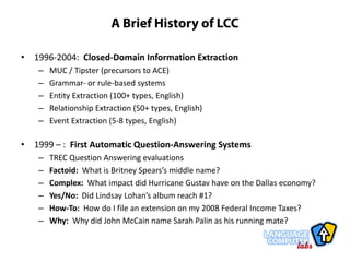 Language Computer Corporation:  Text Extraction Profile