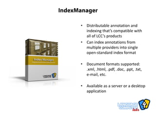 Language Computer Corporation:  Text Extraction Profile