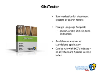 Language Computer Corporation:  Text Extraction Profile
