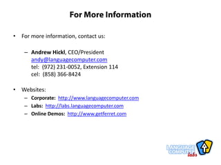 Language Computer Corporation:  Text Extraction Profile