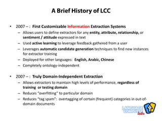 Language Computer Corporation:  Text Extraction Profile