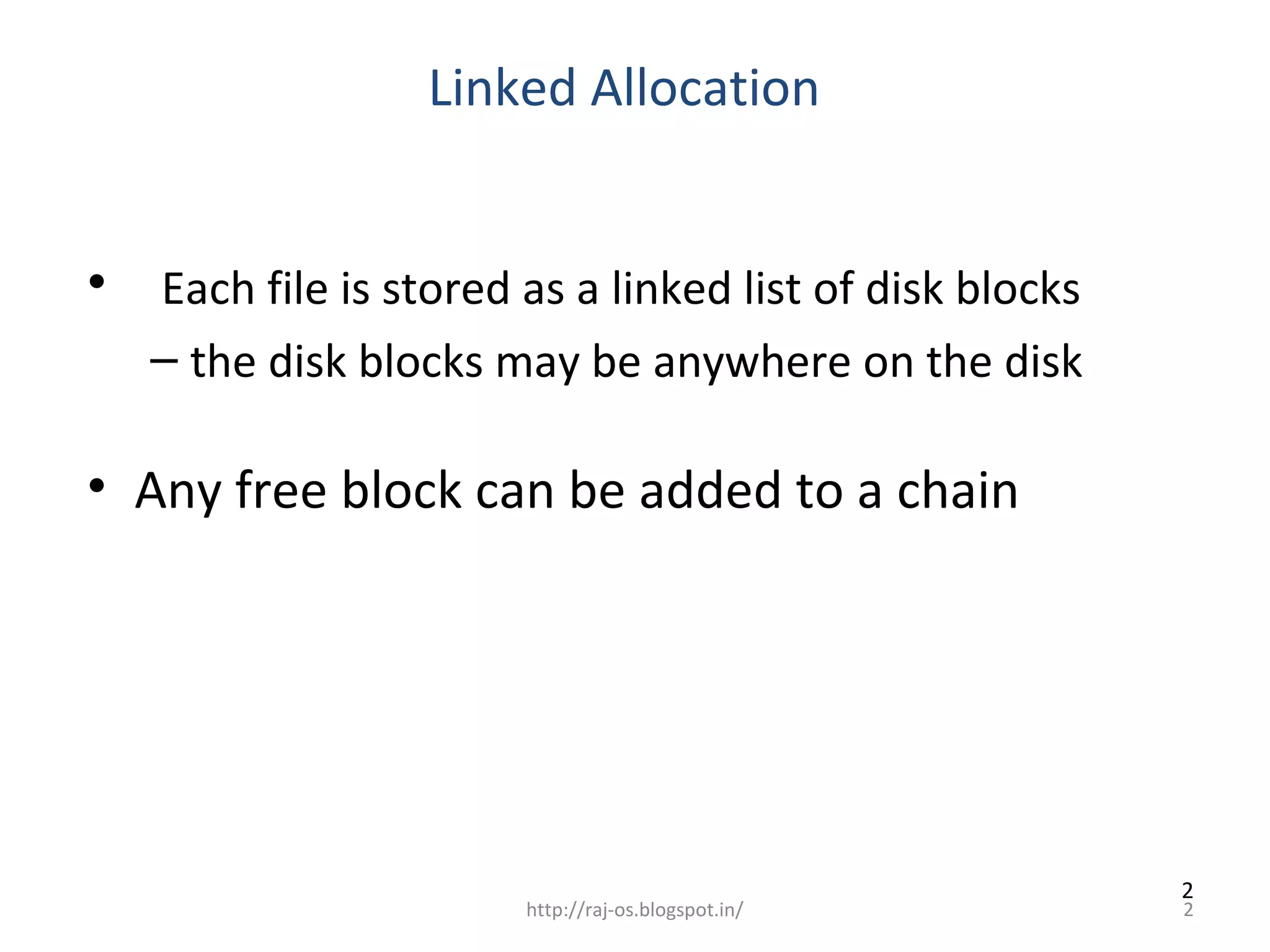 Linked allocation 48 | PPT