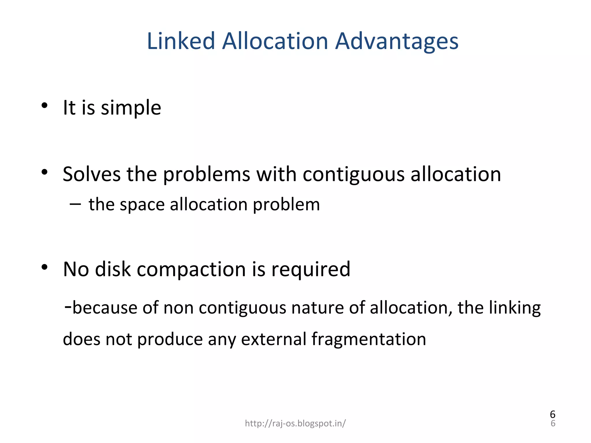 Linked allocation 48 | PPT