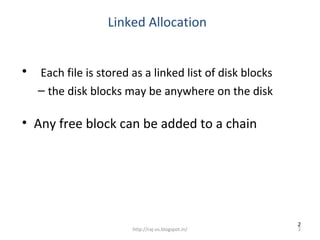 Linked allocation 48 | PPT