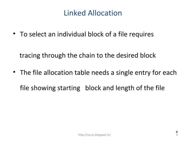 Linked allocation 48 | PPT