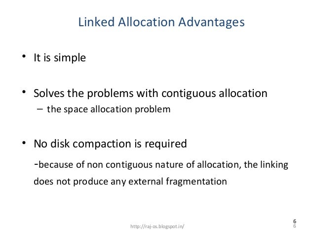 Linked allocation 48