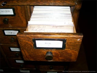 Main Photo Copyright © Karen Coyle, reproduced with permission
 