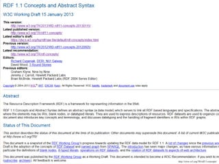 Linked Data & Semantic Web Technology   http://www.w3.org/TR/rdf11-concepts/
 