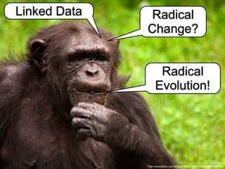 http://www.flickr.com/photos/theworldformylens/6537249151/
Linked Data Radical
Change?
Radical
Evolution!
 