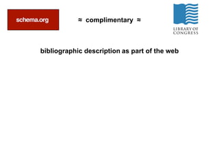 bibliographic description
≈ complimentary ≈
as part of the web
 