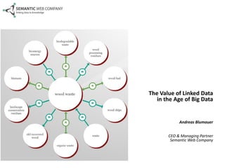 The Value of Linked Data
   in the Age of Big Data


            Andreas Blumauer


       CEO & Managing Partner
        Semantic Web Company
 