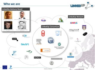 Who we areL
LinkedUp Advisory Board

LinkedUp Network

LinkedUp Consortium

17/09/2013
Stefan Dietze

18/11/13

14

 