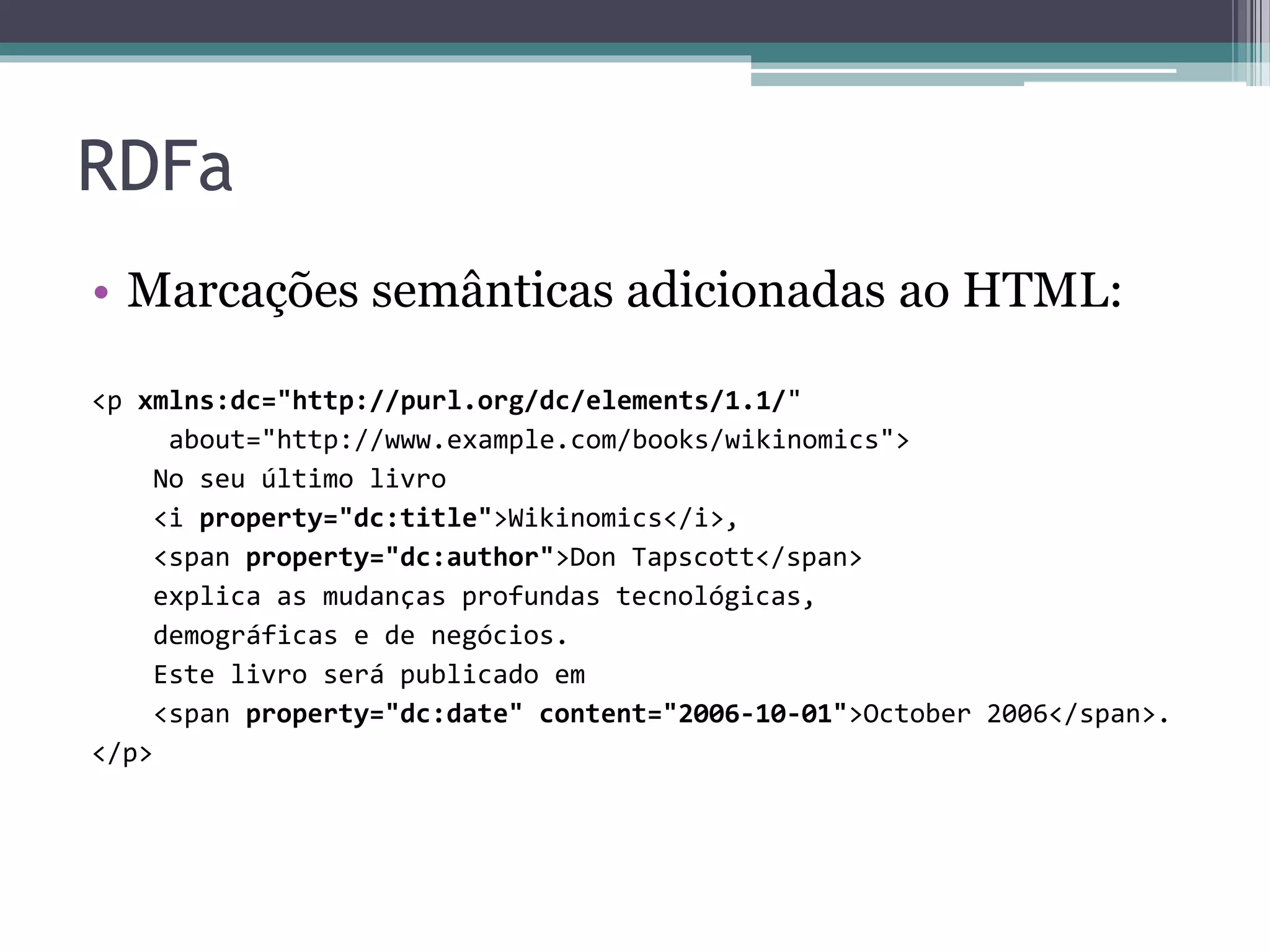 browser dereferences this URI over the Web, asking for con
       displays the retrieved information (click here to have Disco
       that he is based near Berlin, using the DBpedia URI http://d
RDF for the non-information resource Berlin. As the surfer is inte
     Link
       dereference this URI by clicking on it. The browser now der
       application/rdf+xml .
 