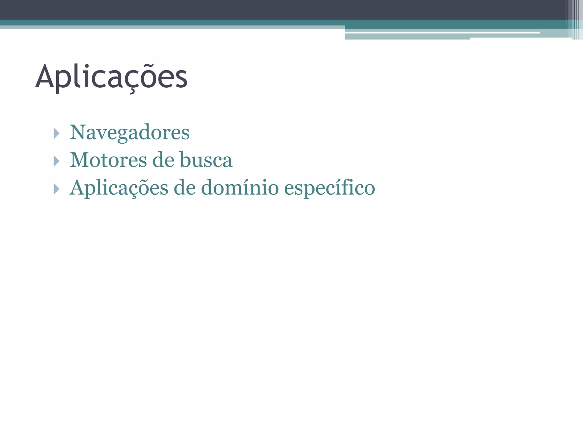 RDB-to-RDF Wrappers
• Virtuoso RDF Views
 ▫ Mapeia dados relacionais em RDF de forma
   dinâmica.
 ▫ Os mapeamentos são escritos em uma linguagem
   declarativa.
 