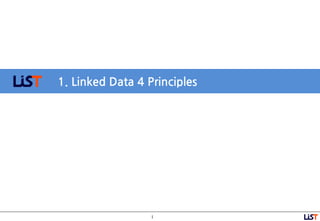 1
1. Linked Data 4 Principles
 