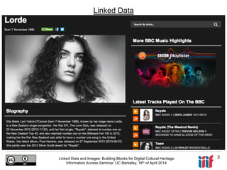 Linked Data and Images: Building Blocks for Cultural Heritage | PDF