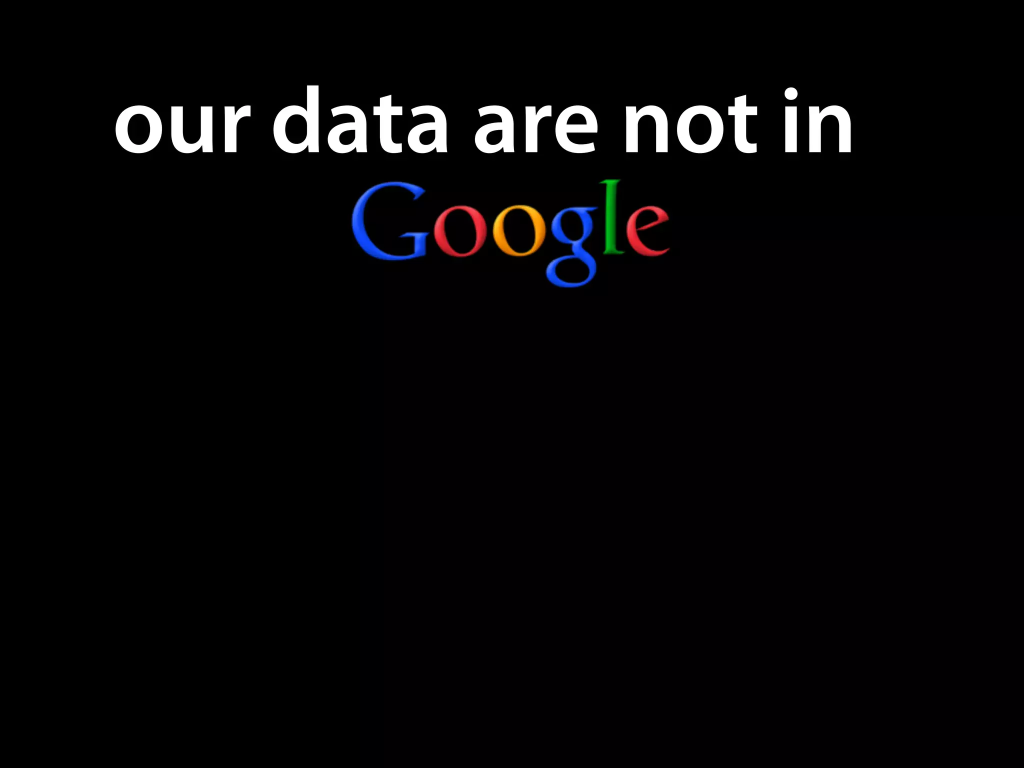 our data are not in
 