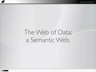 shared innovation™
The Web of Data;
a Semantic Web.
 
