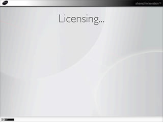 shared innovation™
Licensing...
 