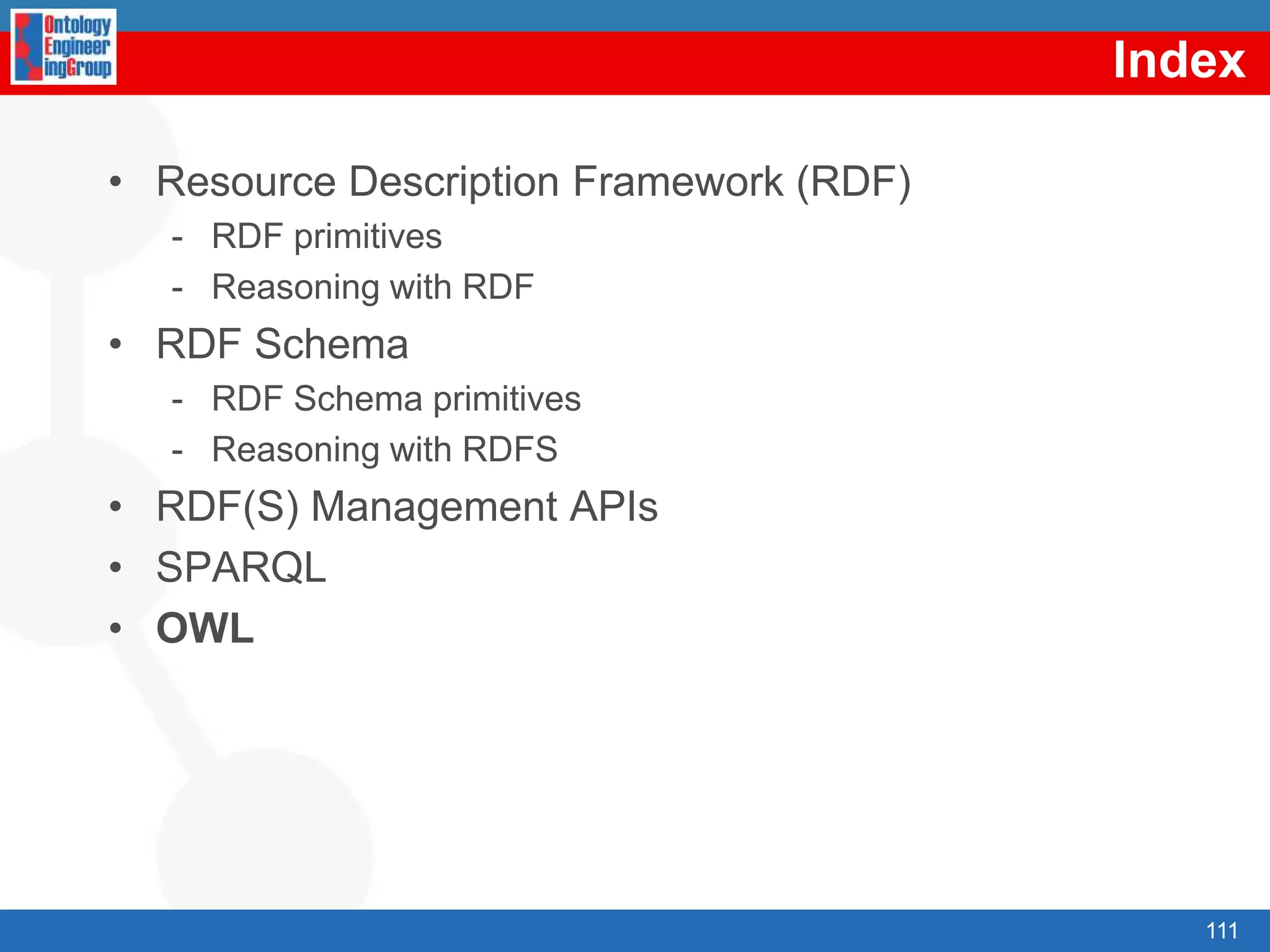 RDF(S) query language familiesSPARQL W3C Recommendation 15 January 2008Description graphsQuery semanticsTriple database Query structureSquishQLFamilySquishQLrdfDB Query LanguageRDQLBRQLTriQLXPath, XSLT, XQueryXQueryfor RDFXsRQLTreeHuggerandRDFTwigRDFT, Nexus Query LanguageRDFPath, RpathandRXPathVersaRQL FamilyRQLSeRQLeRQLControlled natural languageMetalogOtherAlgaeiTQLN3QLPerlRDF Query LanguageRDEVICE DeductiveLanguageRDFQBERDFQLTRIPLEWQLXML repository Query syntax86